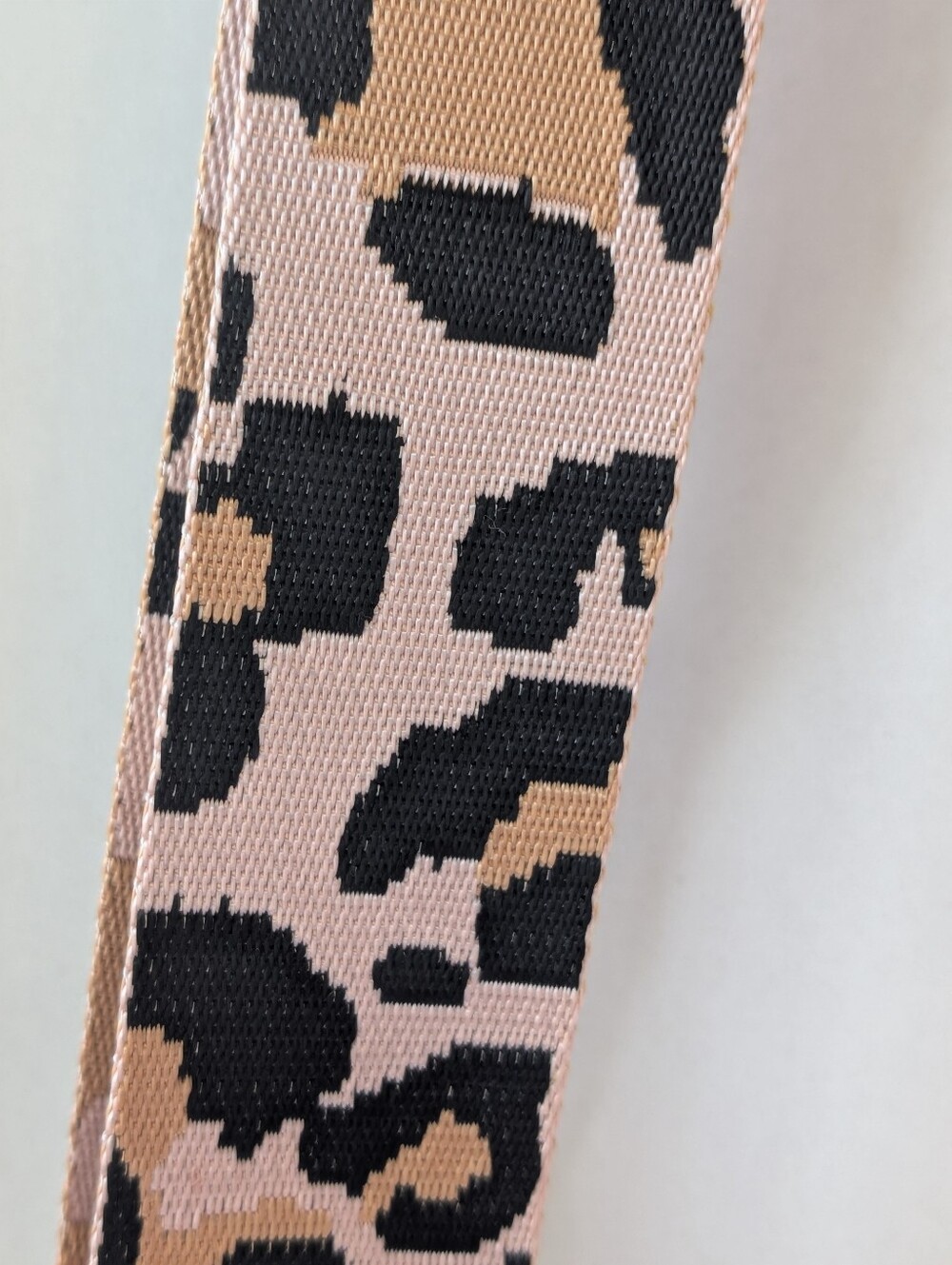 Threaded Pear Brown Faux Leather Crossbody Bag with Leopard Strap - Picture 2 of 5